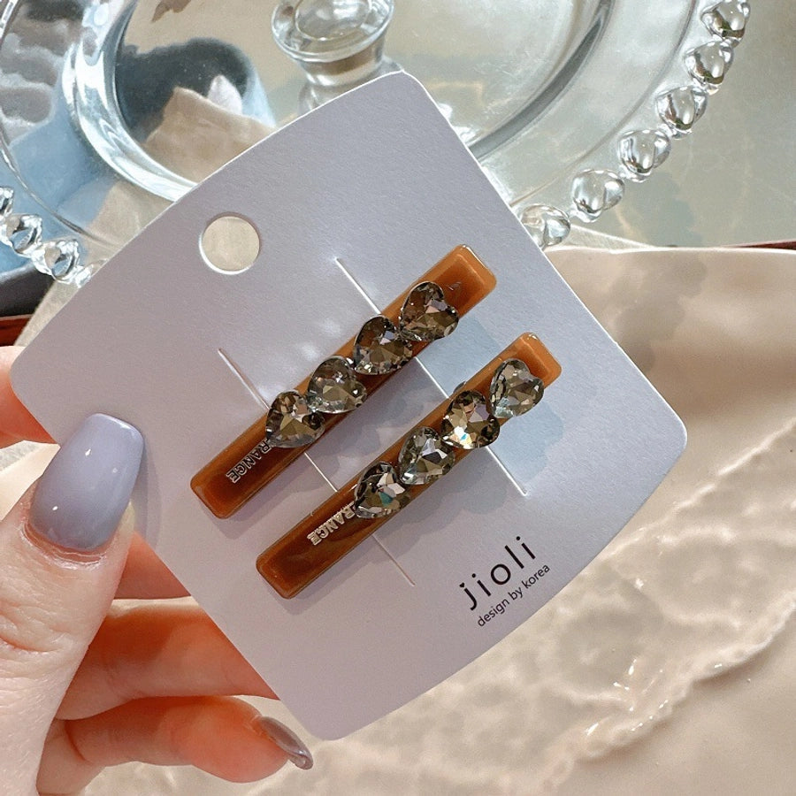 Women's Sweet Simple Style Heart Shape Alloy Hair Clip