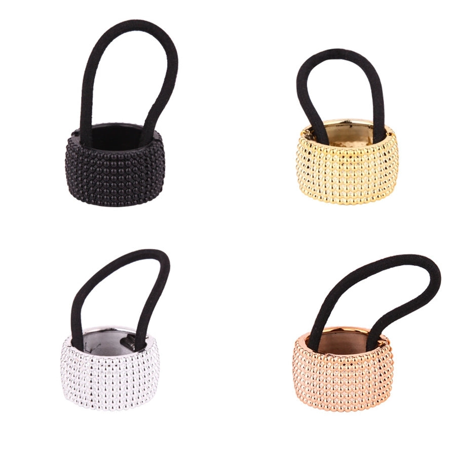 women's classic style circle plastic plating hair tie