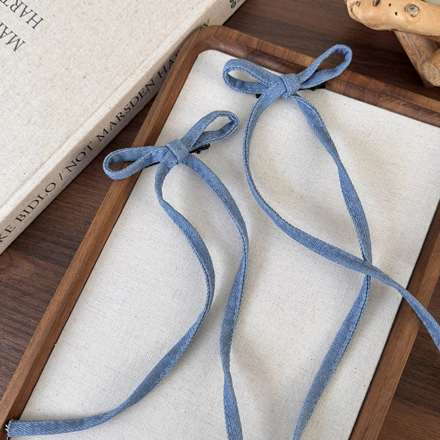 Women's Casual Preppy Style Artistic Bow Knot Alloy Cloth Hair Clip