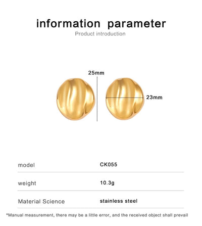 1 Pair Simple Style Classic Style Round 304 Stainless Steel 316 Stainless Steel  Ear Studs