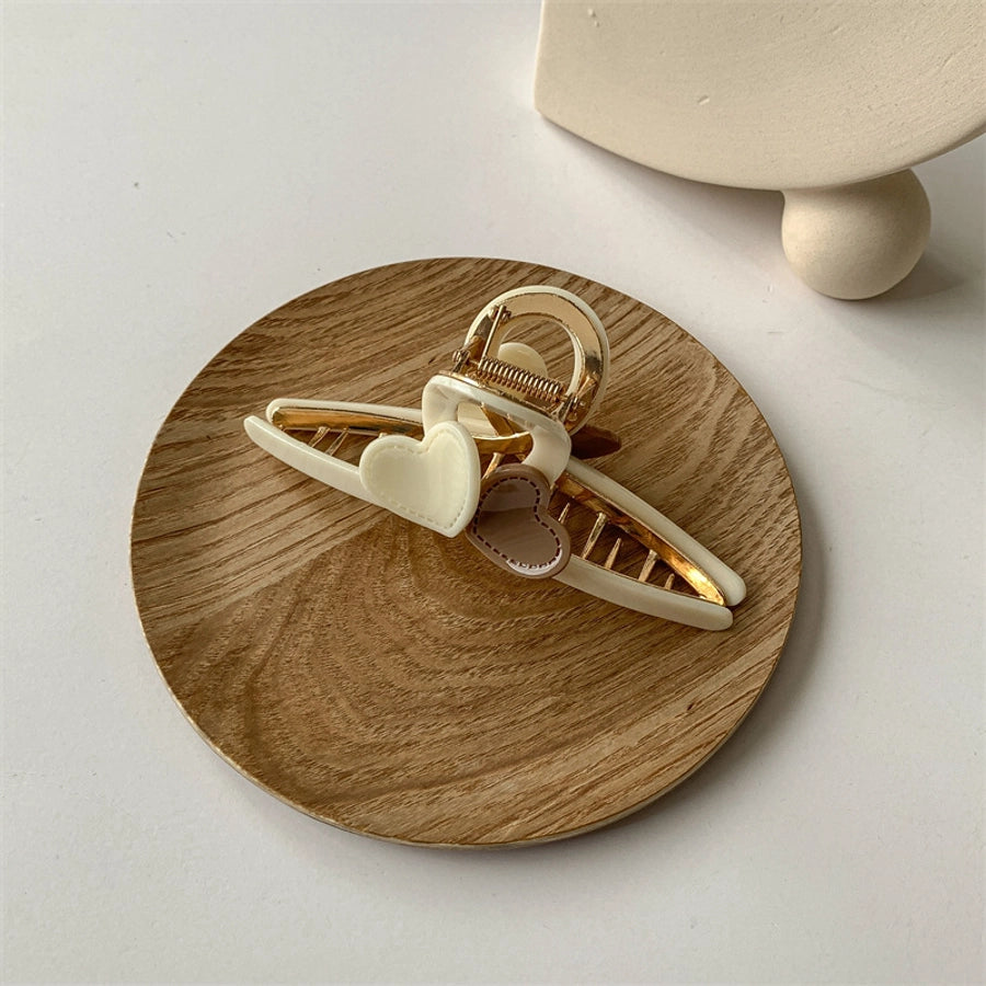 Women's IG Style Sweet Heart Shape Alloy Hair Claws