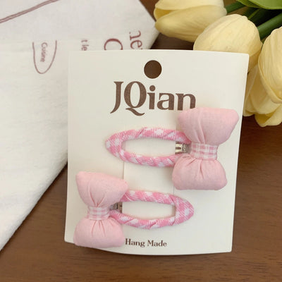 Women's Sweet Korean Style Bow Knot Sequins Hair Clip Hair Tie