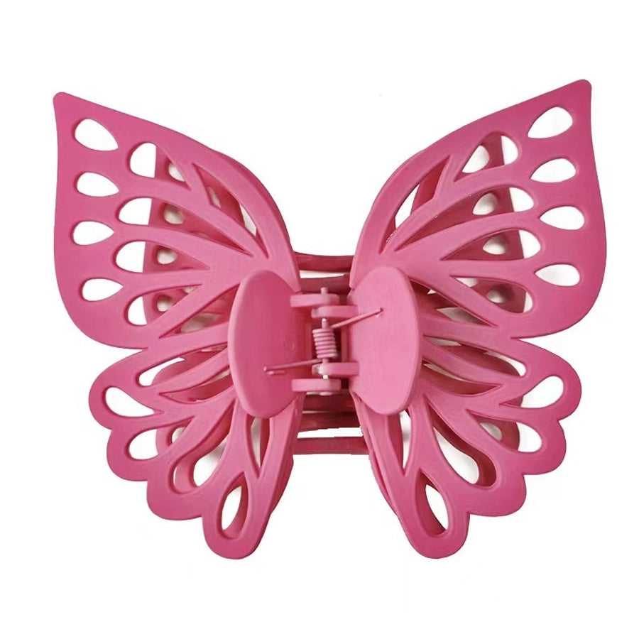 sweet butterfly plastic hollow out hair claws