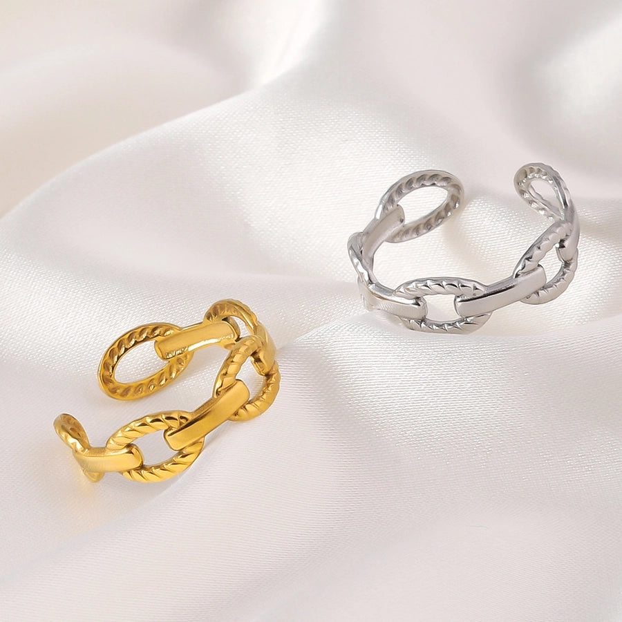 Jewelry Elegant Geometric Titanium Steel Open Rings