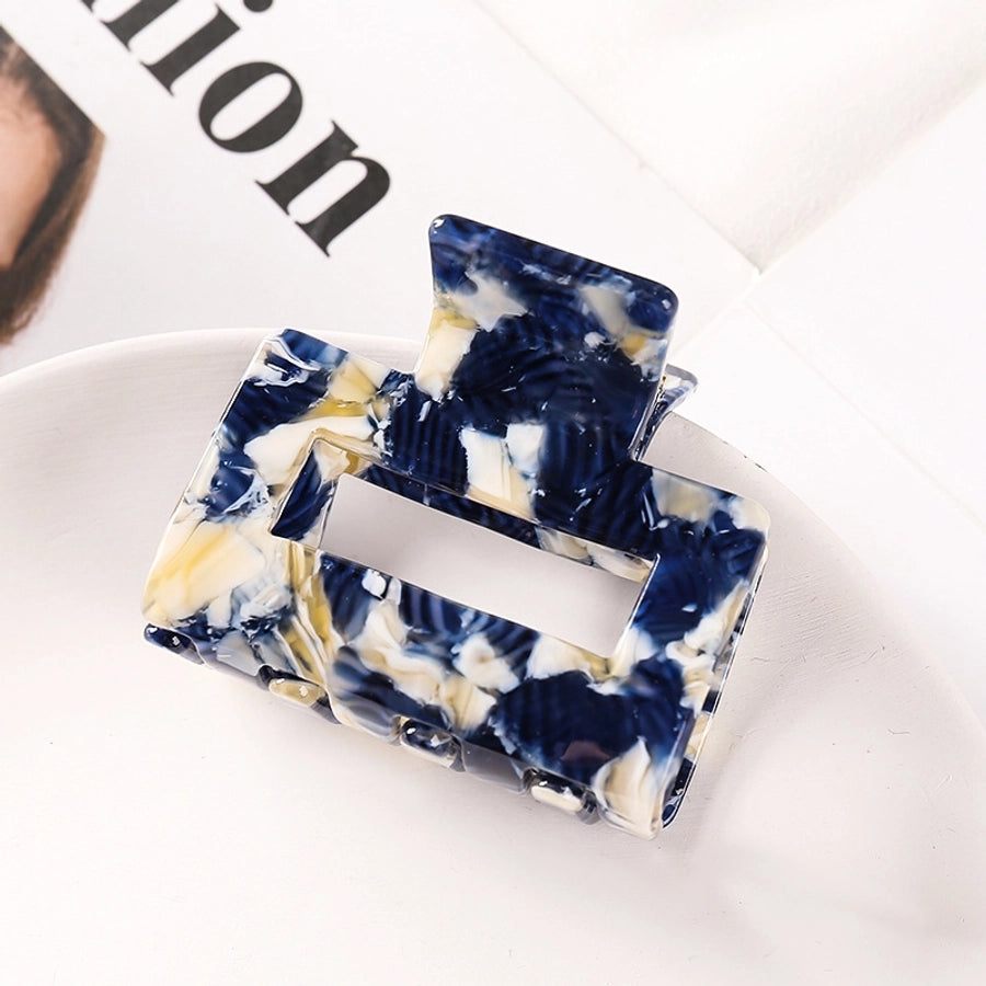 simple style color block acetic acid sheets carving hair claws 1 piece