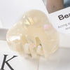 simple style color block acetic acid sheets carving hair claws 1 piece