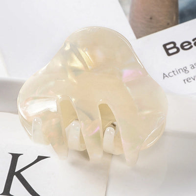simple style color block acetic acid sheets carving hair claws 1 piece
