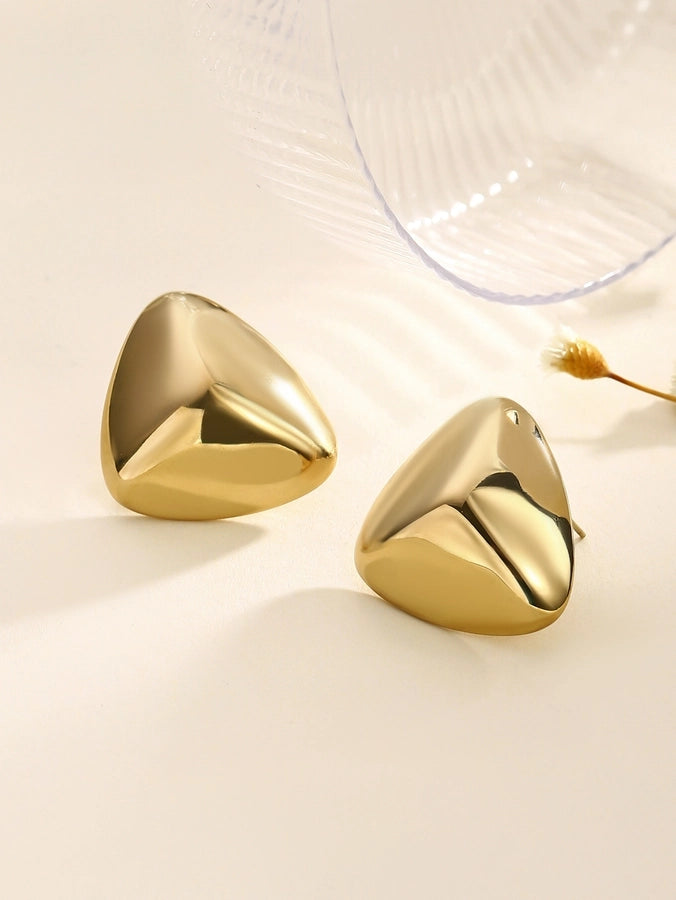 1 Pair Casual Romantic Solid Color Geometric 304 Stainless Steel Ear Studs