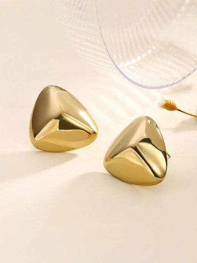 1 Pair Casual Romantic Solid Color Geometric 304 Stainless Steel Ear Studs