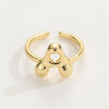 Copper 18K Gold Plated Plating Letter Copper Rings
