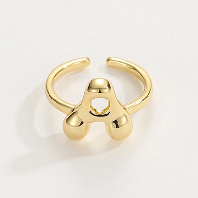 Copper 18K Gold Plated Plating Letter Copper Rings