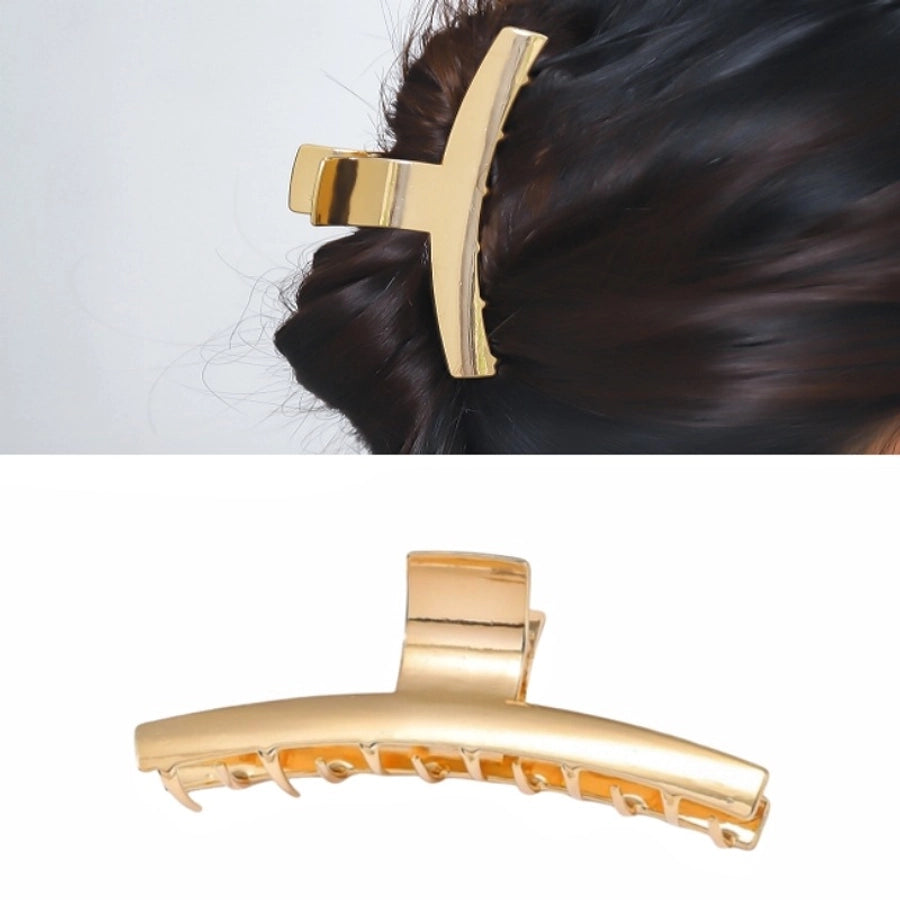 Women's Simple Style Solid Color Metal Plating Hair Claws