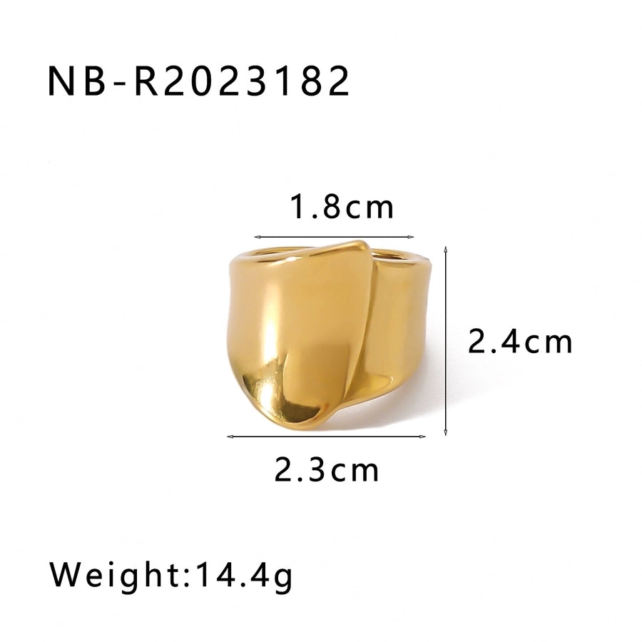 Jewelry Retro Classic Style Geometric 304 Stainless Steel 18K Gold Plated Rings