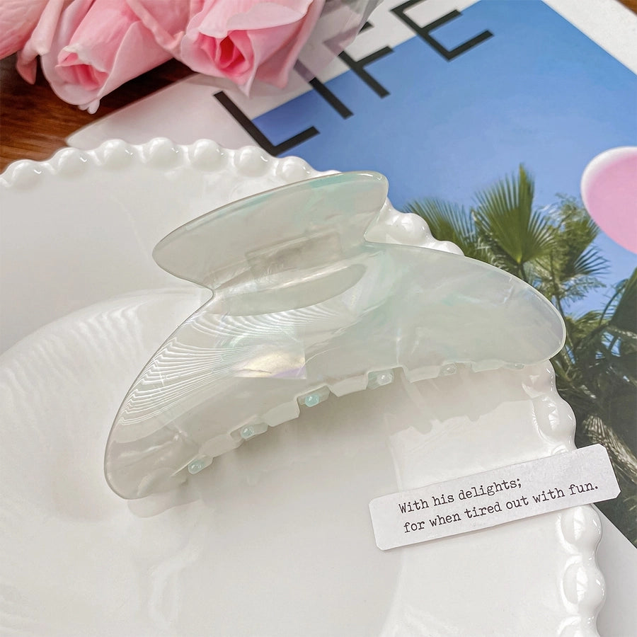 Women's Sweet Color Block PVC Hair Claws