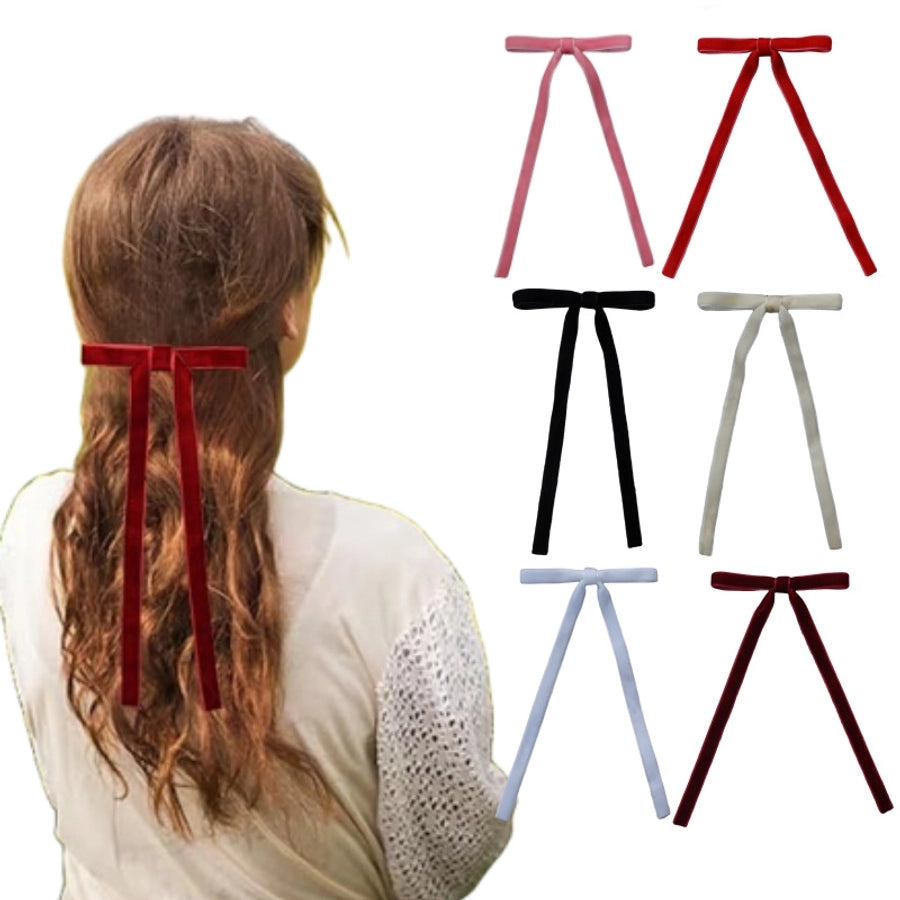 Women's Sweet Solid Color Cloth Handmade Hair Clip