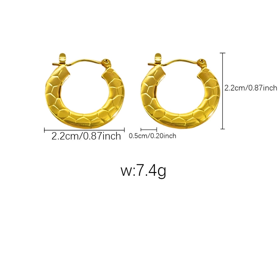 [Whole Body Titanium Steel] Geometric Irregular Titanium Steel Earrings Commuter's All-Matching Earrings