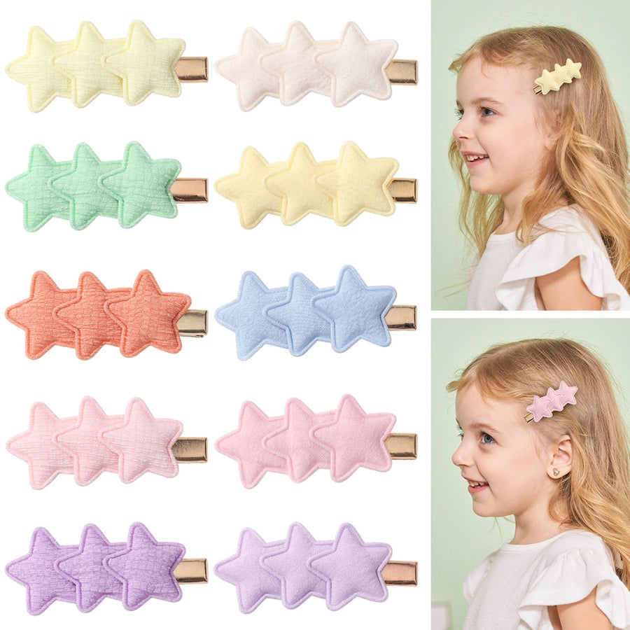 Fantasy Shadow Star Solid Color Hairpin Macaron  New Three-Dimensional Hair Accessories Children's Handmade Side Clip 4207