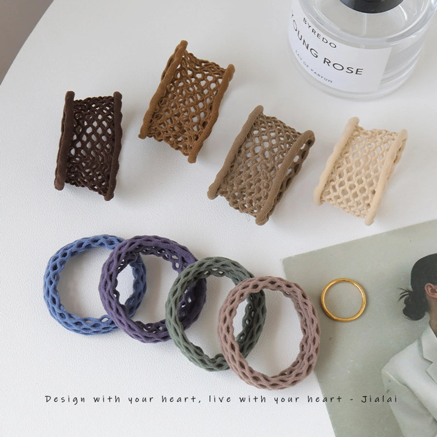 Korean style wide hair rope female Four Seasons adult ponytail leather cover headband simple temperament hair band high elastic durable rubber band