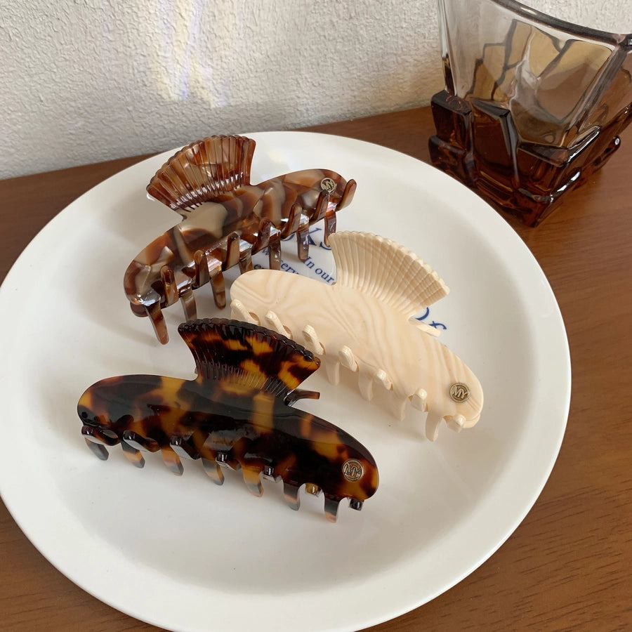 Women's Korean Style Leopard Acetic acid sheets Hair Claws