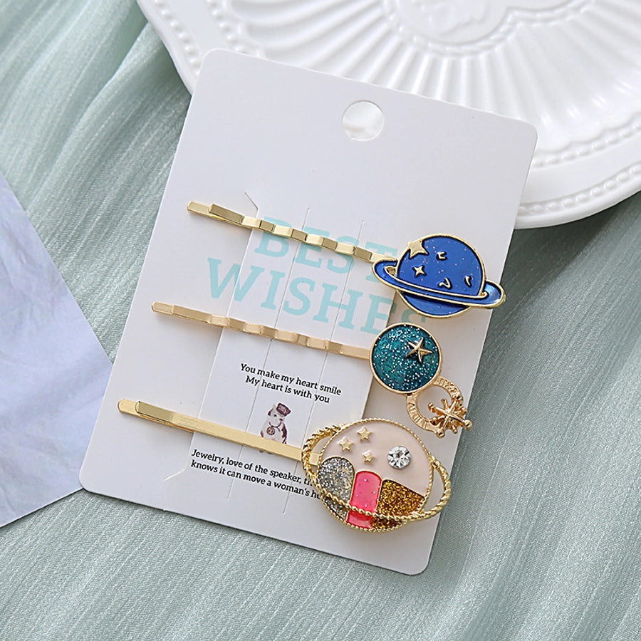 fairy style star moon alloy plating hair clip