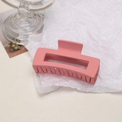 simple style solid color plastic resin spray paint hair clip 1 piece