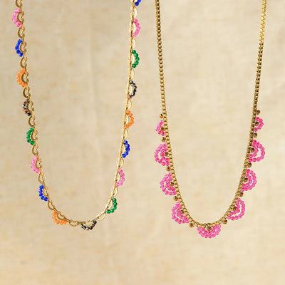 Jewelry Elegant Vacation Semicircle 304 Stainless Steel 14K Gold Plated Plating Necklace