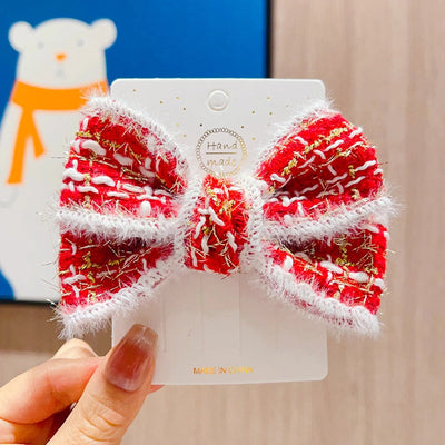 sweet bow knot cloth hair clip