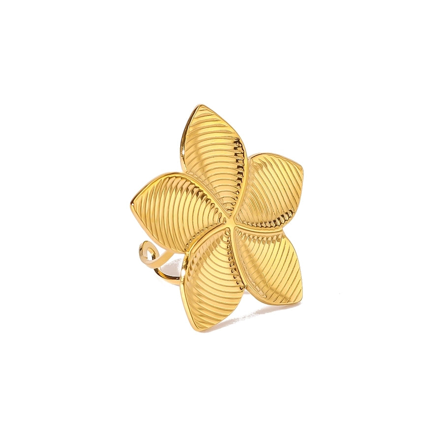 Jewelry Vintage Style Simple Style Geometric 304 Stainless Steel 18K Gold Plated Open Rings