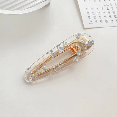 simple style leopard arylic hair clip