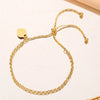 French Style Simple Style Classic Style Heart Shape 304 Stainless Steel 18K Gold Plated Bracelets In Bulk