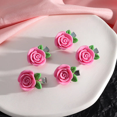 Women's Cute Sweet Heart Shape Plastic Resin Hair Clip