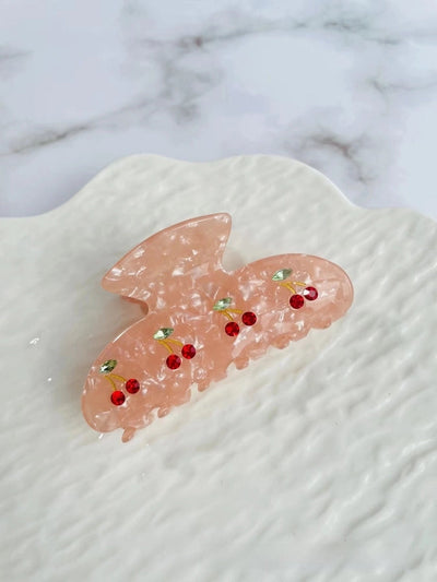Ouyang Nana's Epijay Cute Cherry Pie Clip Back Head Hairpin Acetic Acid Shark Clip Hair Accessories Girl