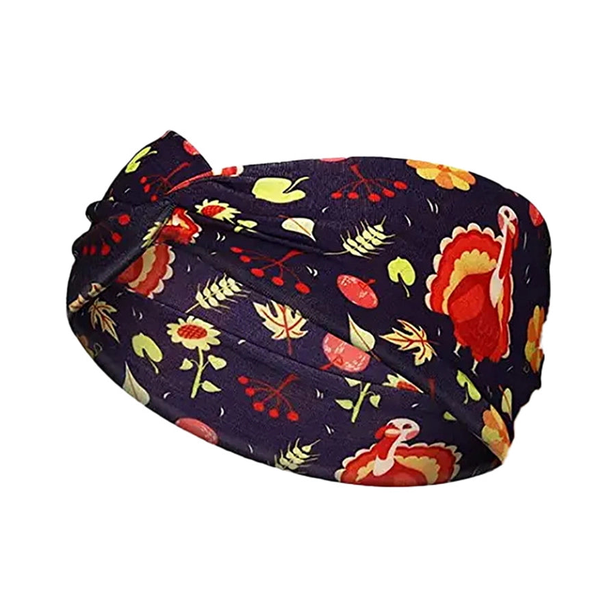 casual vacation plaid bow knot cloth printing hair band
