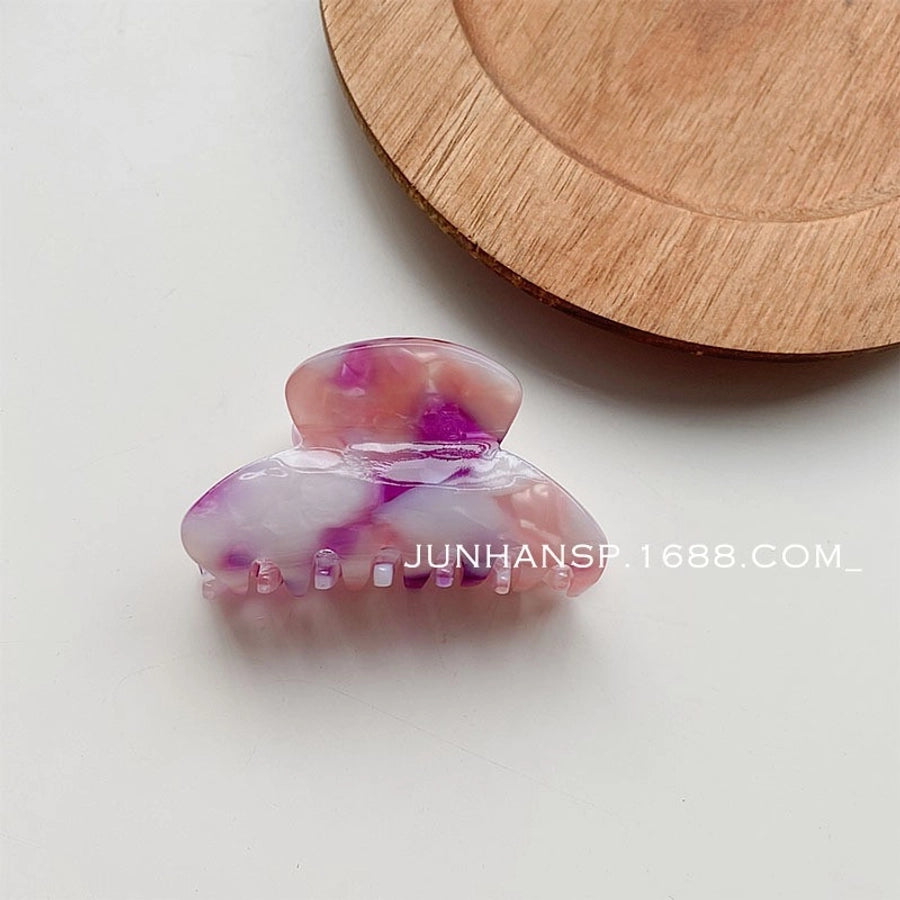 women's retro lady color block arylic hair clip