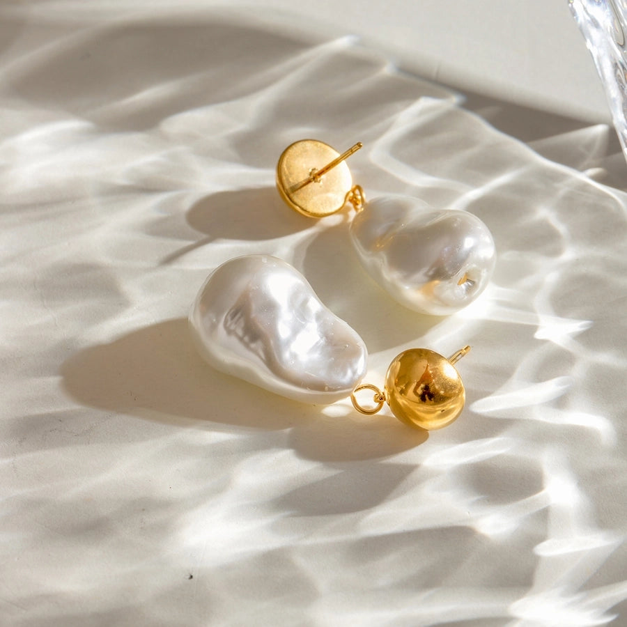 1 Pair Simple Style Classic Style Geometric 304 Stainless Steel Drop Earrings