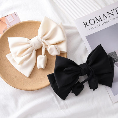 Women's Elegant Princess Sweet Bow Knot Tulip satin Hair Clip