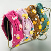 women's sweet simple style ice cream flannel inlay artificial pearls hair band
