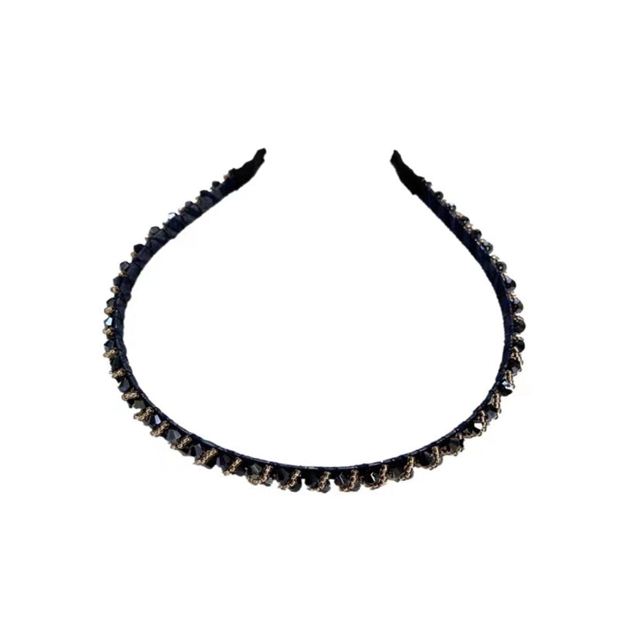 women's sweet u shape metal inlay crystal hair band