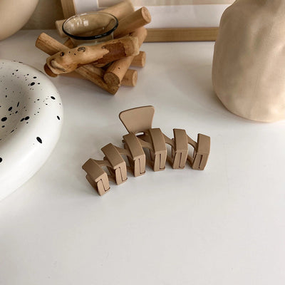 new milk tea coffee color clip elegant temperament hairpin simple hair accessories