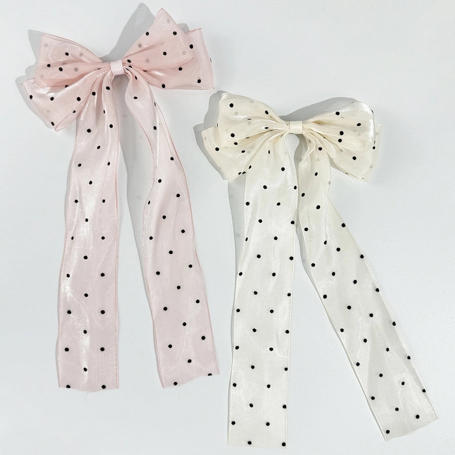 Women's Simple Style Bow Knot Gauze Hair Clip