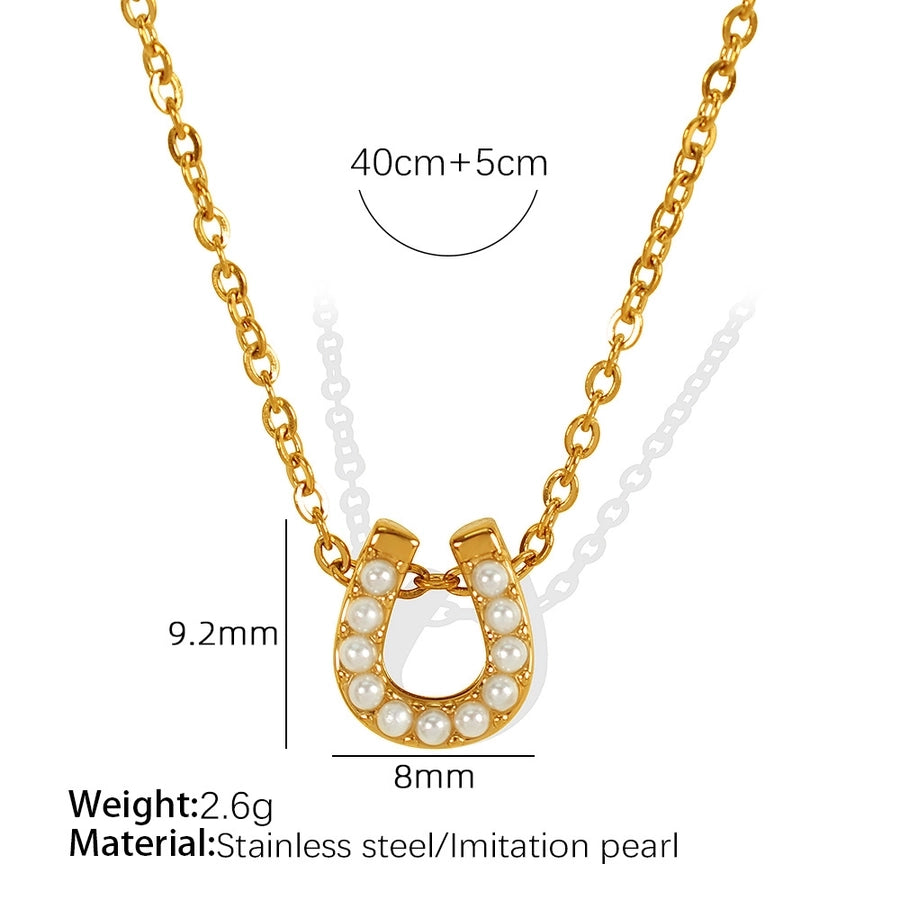 Jewelry Classic Style Star Moon Heart Shape Titanium Steel 18K Gold Plated Plating Pendant Necklace