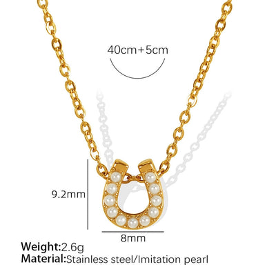 Jewelry Classic Style Star Moon Heart Shape Titanium Steel 18K Gold Plated Plating Pendant Necklace