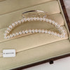 elegant geometric alloy inlay artificial pearls hair claws