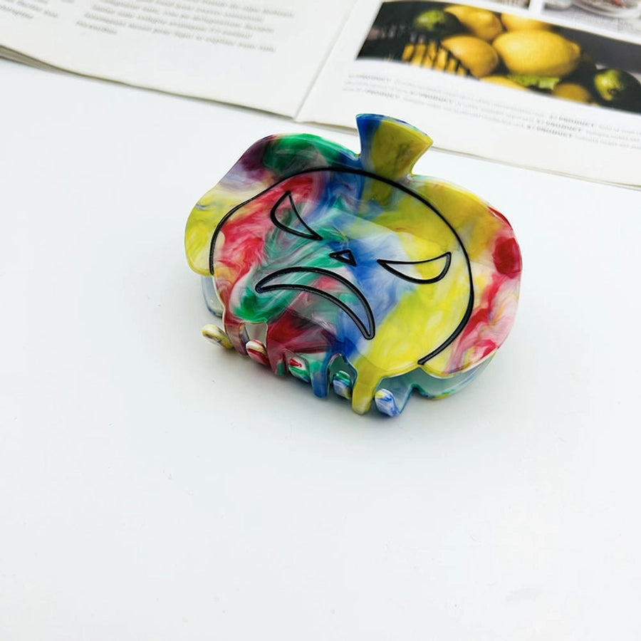 Halloween Original Design Women's Skull Arylic Carving Hair Clip Hair Claws