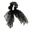 casual heart shape gauze tassel pearl hair tie
