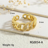 Copper Geometric Solid Color Open Rings