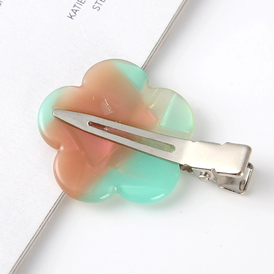 fashion ditsy floral arylic stoving varnish hair clip 1 piece