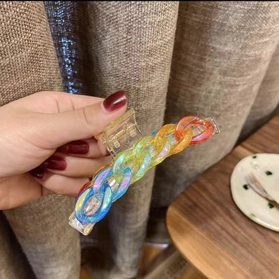 women's ig style geometric arylic hair claws