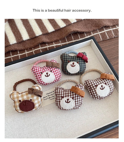 Cute Women's Girl'S Bear Cloth Hair Tie