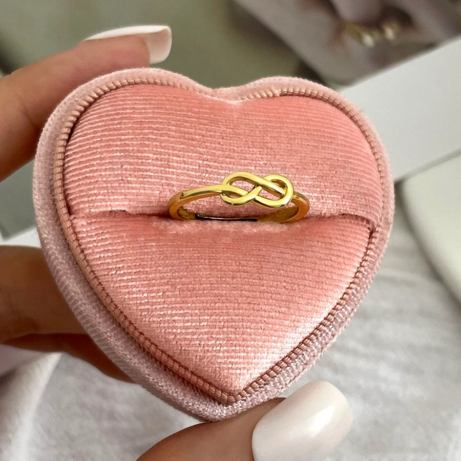 Copper 18K Gold Plated Criss Cross Infinity Open Rings